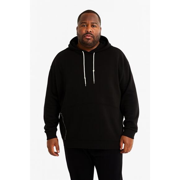 Xersion 3XL Big & Tall French Terry Hoodie Black Depth Soft Touch NWT Streetwear - Picture 1 of 15